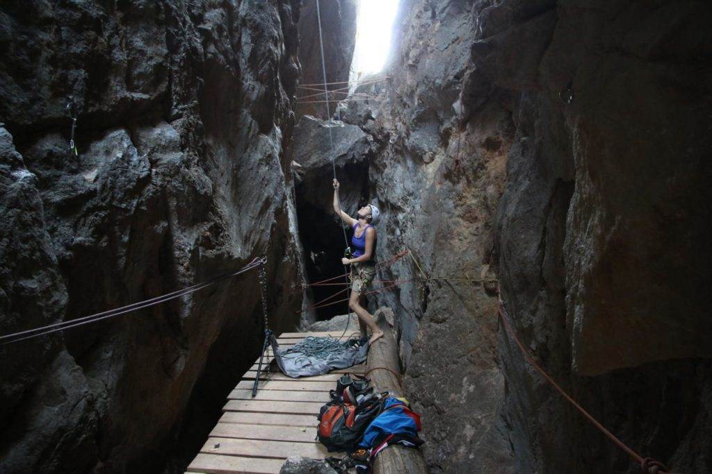 Sichern im Canyon