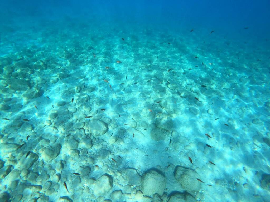 Das Meer am Peloponnes - so klares Wasser. 
